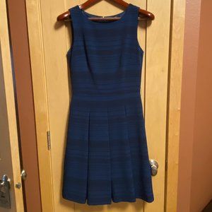 Tahari Navy Blue Striped Dress (with Pockets)!  Size 4
